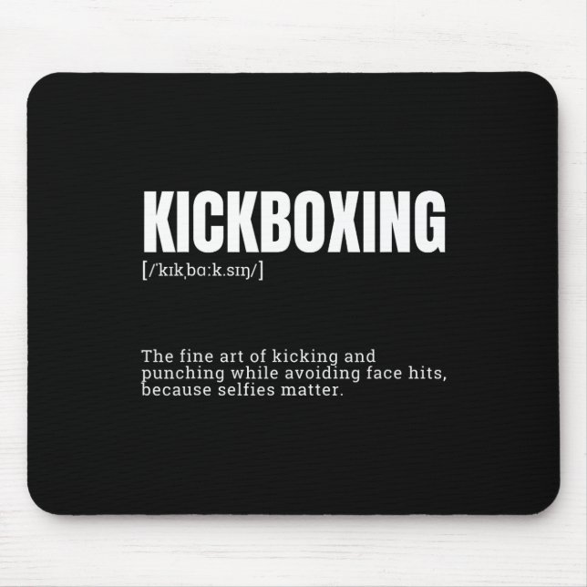 Rolig Kickboxning Hobby Citat Definition  Musmatta (Framsidan)