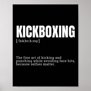 Rolig Kickboxning Hobby Citat Definition Poster
