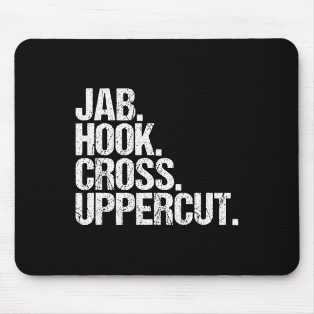 Rolig kickboxning Jab Hook Cross Uppercut  Musmatta (Framsidan)