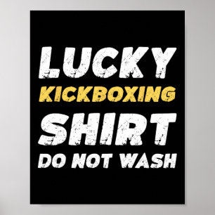 Rolig Kickboxning Lucky Kickboxning Tröja Tvätta I Poster