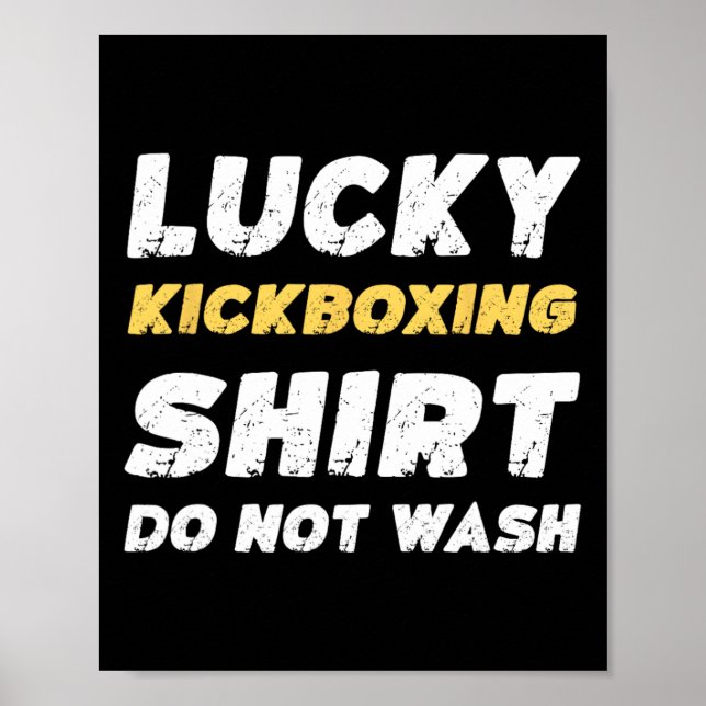 Rolig Kickboxning Lucky Kickboxning Tröja Tvätta I Poster (Framsidan)