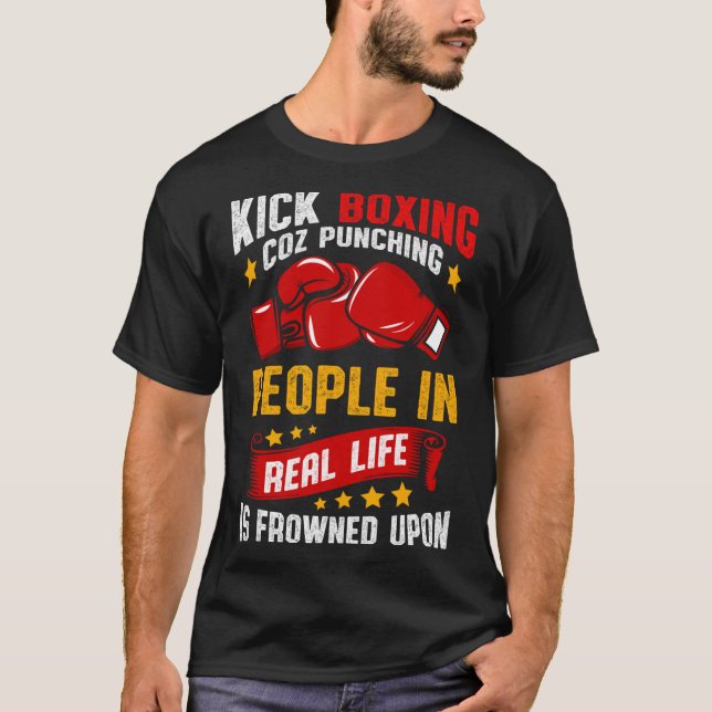 Rolig kickboxning  t shirt (Framsida)