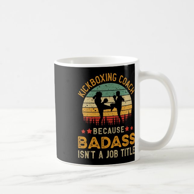 Rolig Kickboxningscoachpresent För Män, D Kickboxn Kaffemugg (Höger)