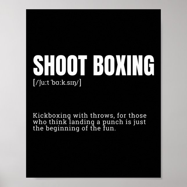 Rolig Kickboxningsentusiast Ordboksdefinition  Poster (Framsidan)