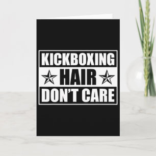 Rolig Kickboxningskonst För Män Kvinnor Kickboxare Kort