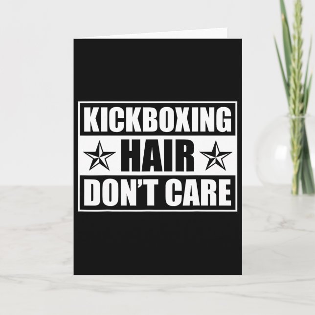 Rolig Kickboxningskonst För Män Kvinnor Kickboxare Kort (Framsida)