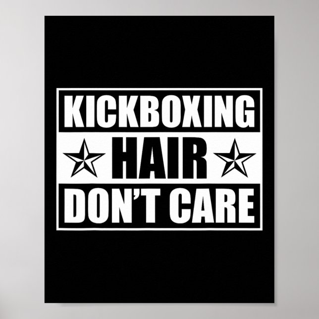 Rolig Kickboxningskonst För Män Kvinnor Kickboxare Poster (Framsidan)