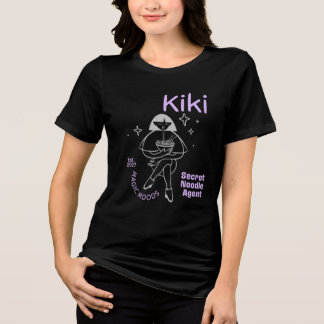 Rolig Kiki-tjej Nudel T-Shirt | Söt Anime Mat H