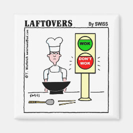 Rolig kinesisk cuisine wokar den Laftovers Magnet