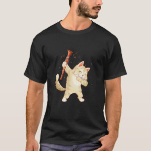 Rolig Klarinett Dabba Katt Älskare Klarinettist Ka T Shirt