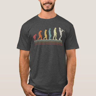 Rolig klarinettspelare Evolution Musiker Retro Vin T Shirt