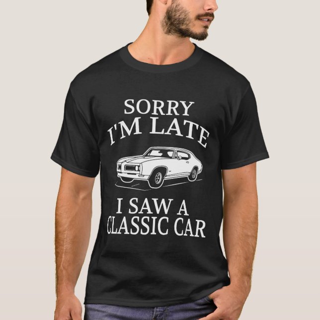 Rolig klassisk bilsatsning t shirt (Framsida)
