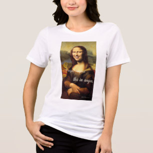 Rolig Klassisk Konst Mona Lisa Leende Parodi Tröja