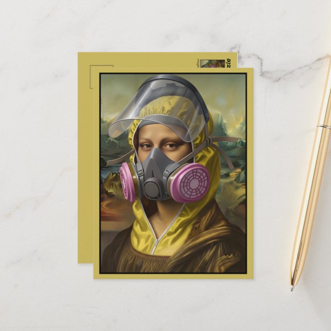 Rolig klassisk konstparodi vykort (Fram/Back In Situ)