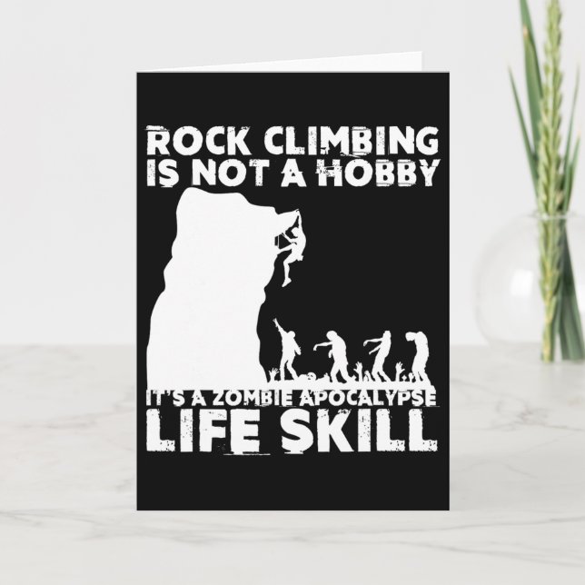Rolig klätterdesign för män kvinnor Zombie Roc Kort (Framsida)