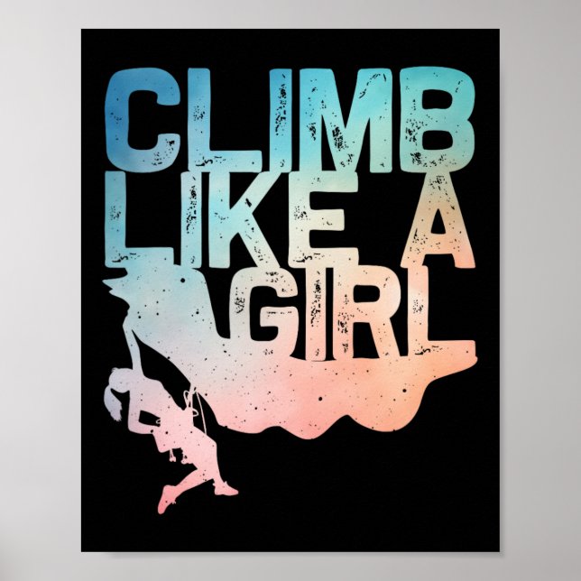 Rolig klätterdesign för tjejer kvinnor barn Ro Poster (Framsidan)