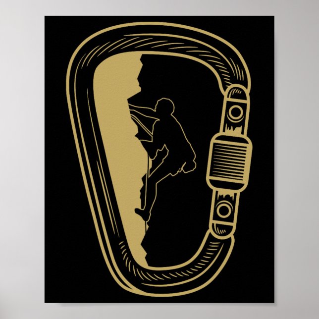 Rolig Klätterkarbinhängare Klänning Män Kvinnor Poster (Framsidan)