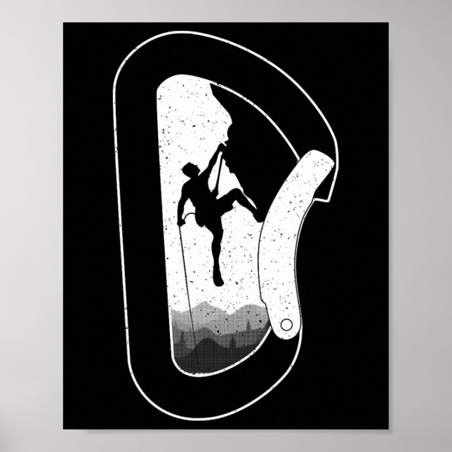 Rolig Klätterkonst För Män Kvinnor Bouldering L Poster (Framsidan)