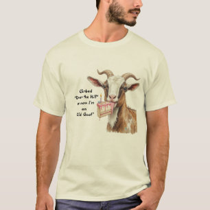 Rolig Klättrade "Över backen" nu en "Gammal Bock" T Shirt