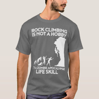 Rolig Klättrande Zombie Flykt Klippklättrare vän T Shirt