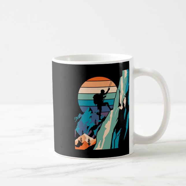 Rolig Klättrare Bergsklättring Bouldering Mig Kaffemugg (Höger)