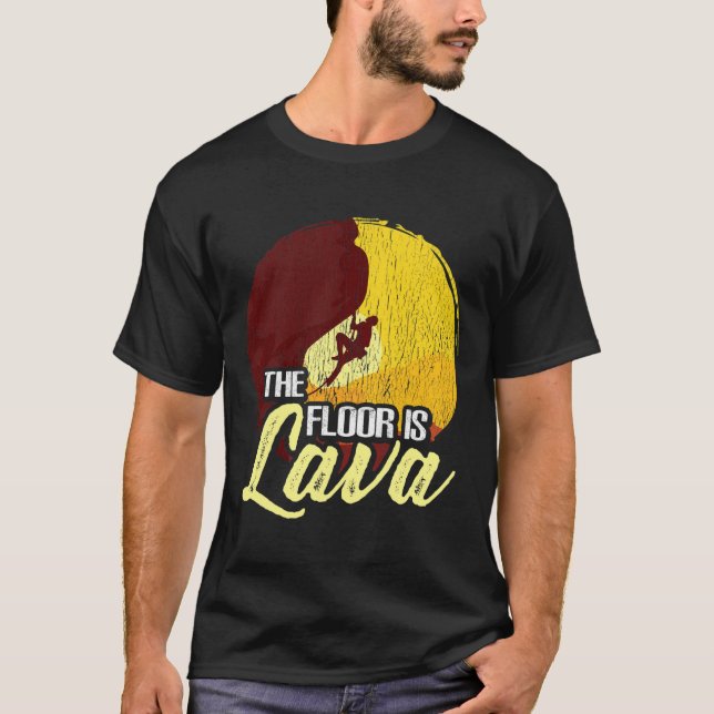 Rolig Klättrare Klippa Klättra Bouldering Golvet T Shirt (Framsida)