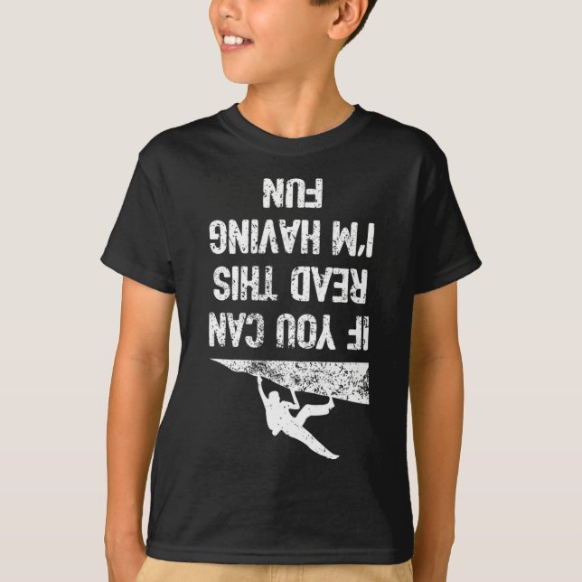 Rolig Klippklättring Fri Solo Klättring  T Shirt (Framsida)
