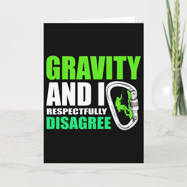 Rolig klippklättring Gravity och jag respekterar o Kort (Framsida)