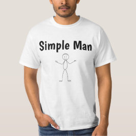 Rolig Klistermarknadsfigur Enkel Man T Shirt
