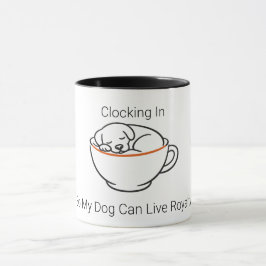 Rolig klocka för hundägare som checkar in - Kaffe Mugg