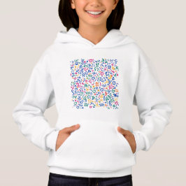 Rolig klotterfärgrik livfulla former t shirt