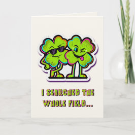 Rolig Klöver Dålig Påverkan St. Patricks Dag Kort