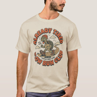 Rolig Klubb för Långsamma Löpning Vintage Sköldpad T Shirt