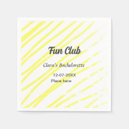 Rolig klubb möhippa gul linje bakgrund pappersservett