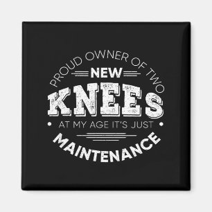 Rolig knäoperation Stolt ägare av nya knän Present Magnet