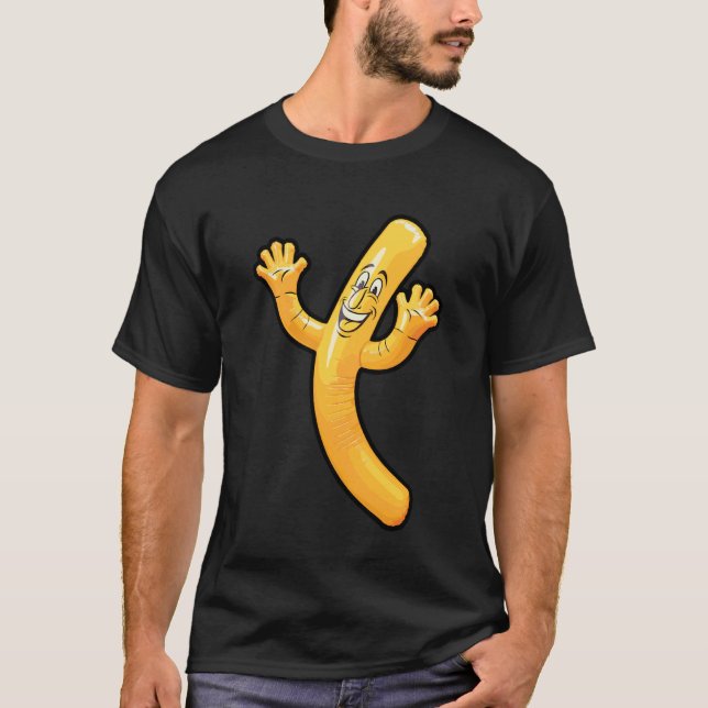 Rolig Knäpp Tube Man Karaktär T Shirt (Framsida)