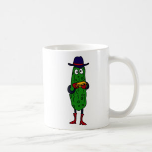 Rolig knipa som CP leker Harmonicatecknaden Kaffemugg