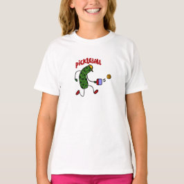 Rolig knipa som leker Pickleball handlingdesign Tee