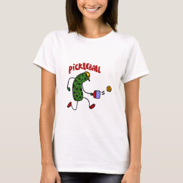 Rolig knipa som leker Pickleball handlingdesign Tee Shirt