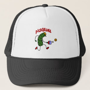 Rolig knipa som leker Pickleball handlingdesign Truckerkeps