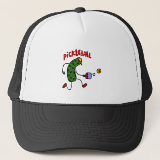 Rolig knipa som leker Pickleball handlingdesign Truckerkeps