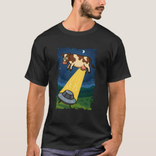 Rolig Ko Djurfantast Bror UFO Utomjording Pojkar F T Shirt