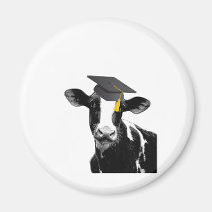 Rolig ko för grattisstudenten i lock magnet