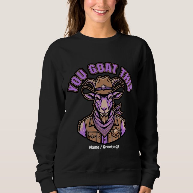 Rolig Ko-Gemotivationsord VästernDesign T Shirt (Framsida)