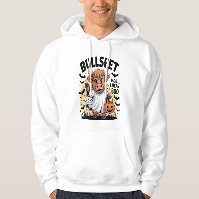 Rolig Ko Halloween Hoodie (Framsida)