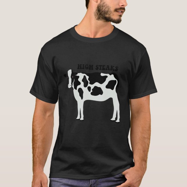 Rolig, Ko Hög Stek T Shirt (Framsida)