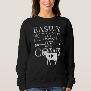 Rolig Ko Lätt Distraherad Av Kor Mejeri Gård T Shirt