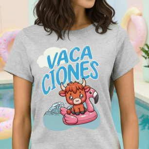 Rolig Ko på Semester T-Shirt