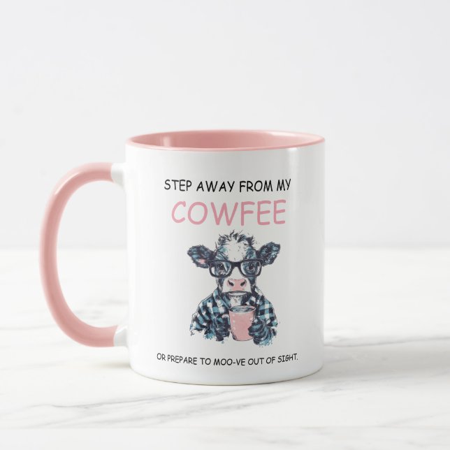 Rolig Ko Rör Min Kaffe, Jag Slår Dig  Mugg (Vänster)