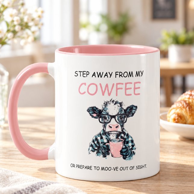 Rolig Ko Rör Min Kaffe, Jag Slår Dig  Mugg (Skapare uppladdad)